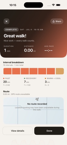 WalkPace Pro screenshot