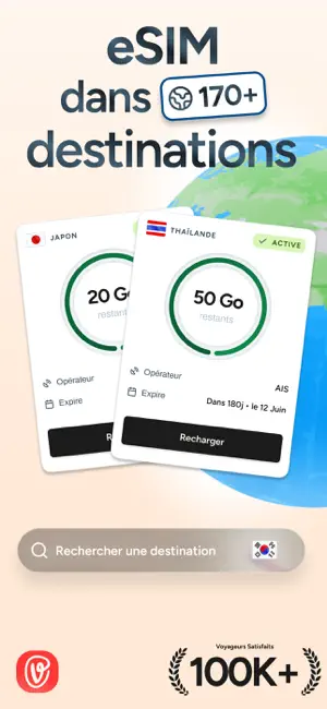 voilà : eSIM Voyage & Internet iPhone screenshot 1