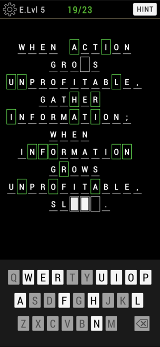 Cryptogram Cryptoquote Puzzle Screenshot 5 of 5