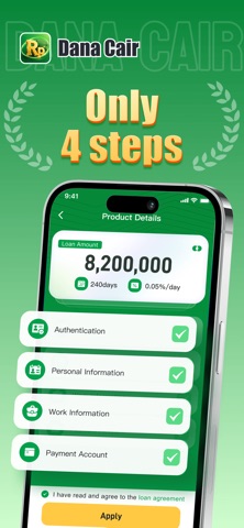 Dana Cair - fast & safe cash iPhone screenshot 2
