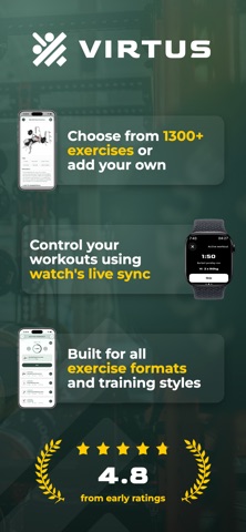 Virtus Athlete Gym Workout Log screenshot