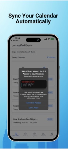 REPS Time: Tax Hour Log iPhone screenshot