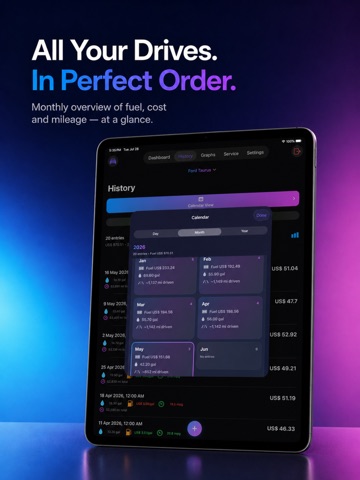 Drive Cost - Mileage Tracker iPad screenshot