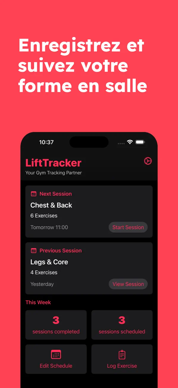 Screenshot #1 pour LiftTracker