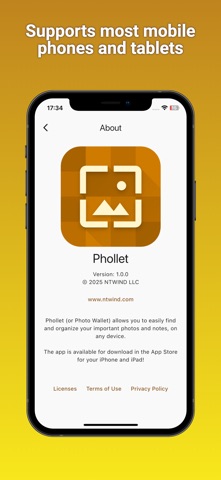 Phollet - 照片钱包 + 笔记 screenshot