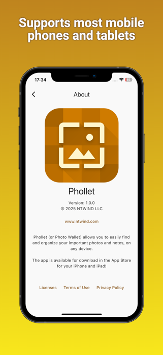 Phollet - Photo Wallet + Notes Screenshot 8 of 8