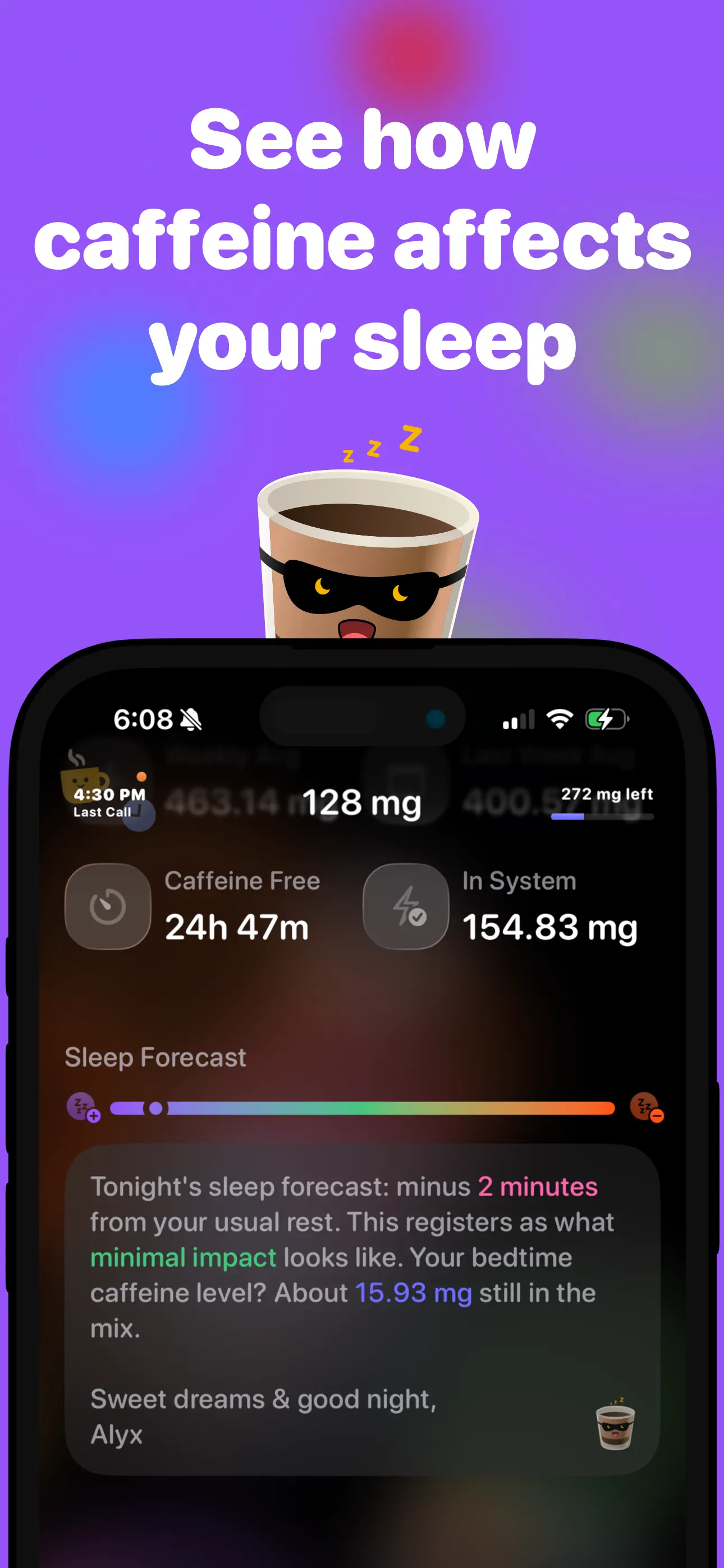 Caffeine Tracker: Alyx screenshot