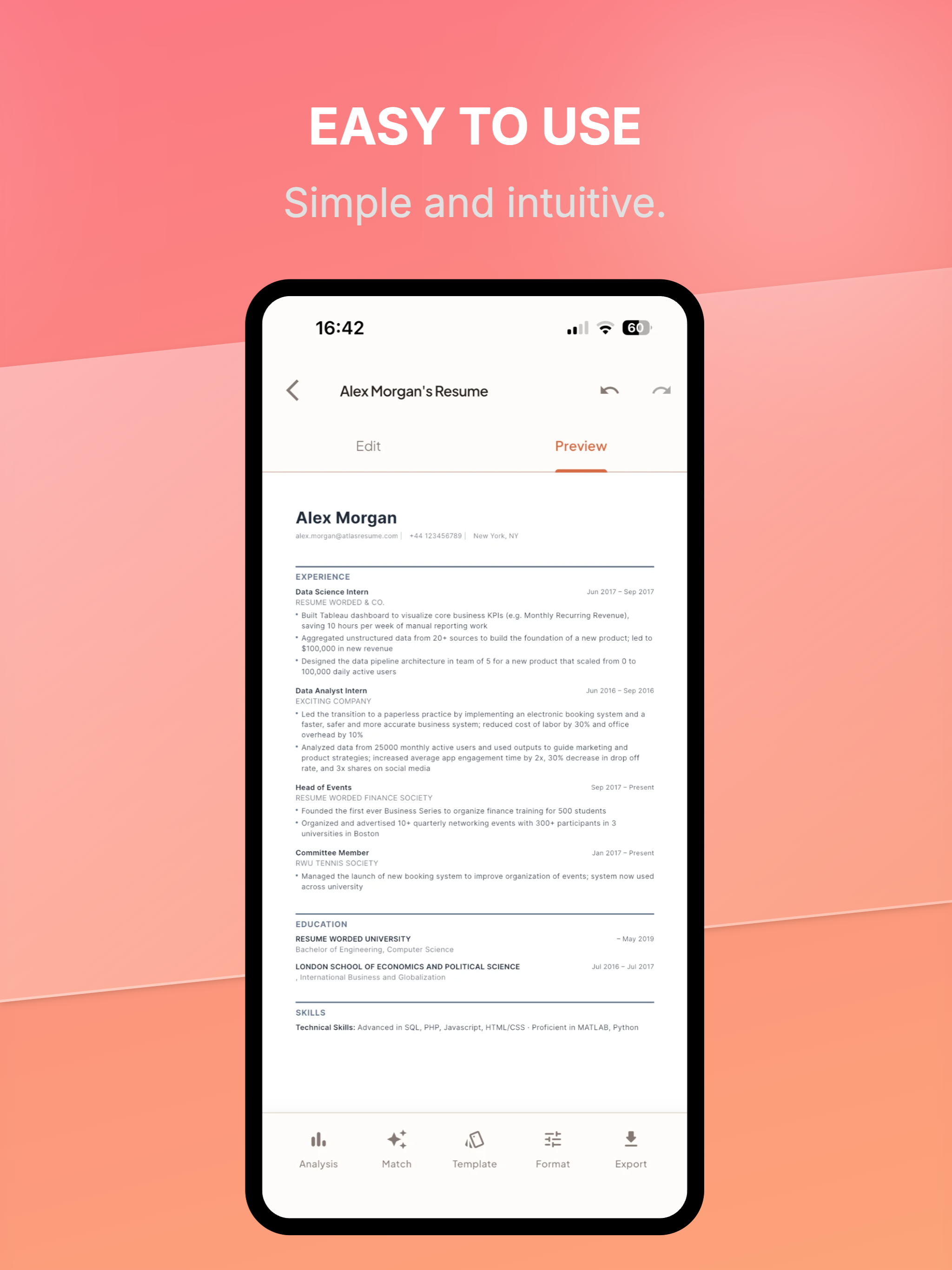 Atlas Resume:AI Resume Builder