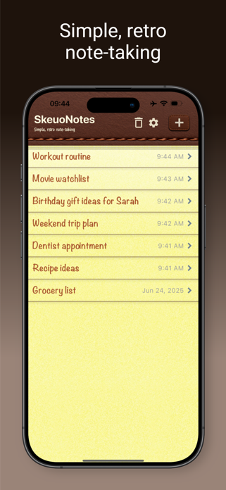 SkeuoNotes Screenshot 1 of 7
