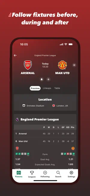 FollowScores: Live Scores screenshot 4