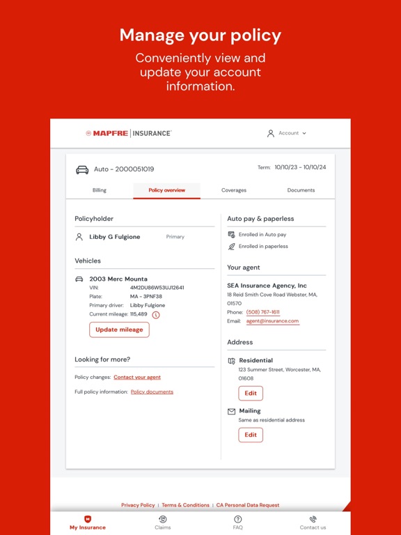 GO MAPFRE iPad screenshot 3 - Finance app