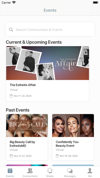 EMD Beauty Events Screenshot