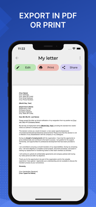 Resignation Letter Screenshot 3 of 3