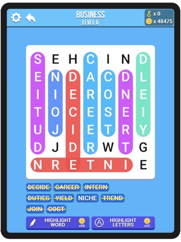 Find Word Puzzle iPad screenshot
