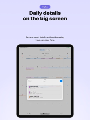 Daylog - All-in-One Calendar iPad screenshot
