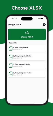 XLSX Merger: Combine Sheets Screenshot 1 of 3
