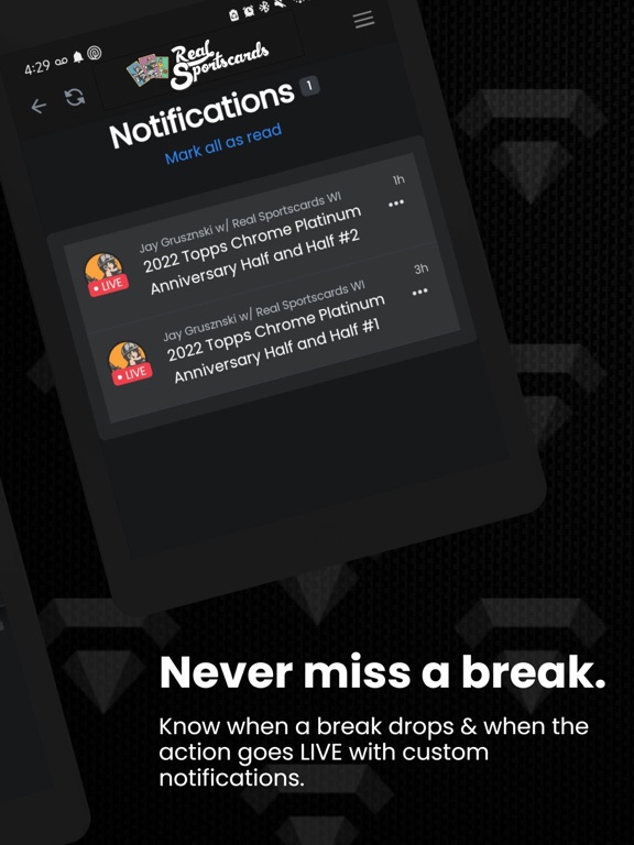 Real Sportscards iPad screenshot 7 - Sports app