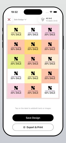 Label Printer・Sticker & Badge iPhone screenshot