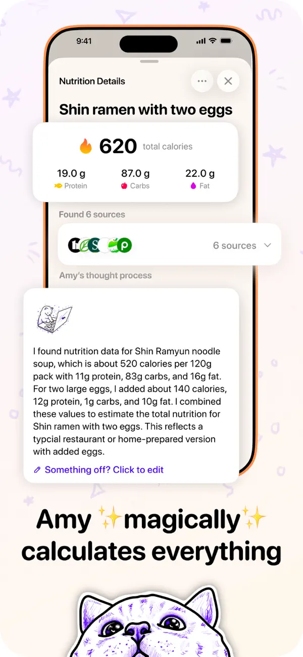 Amy Food Journal iPhone App Screenshot 2 – Gesundheit & Fitness