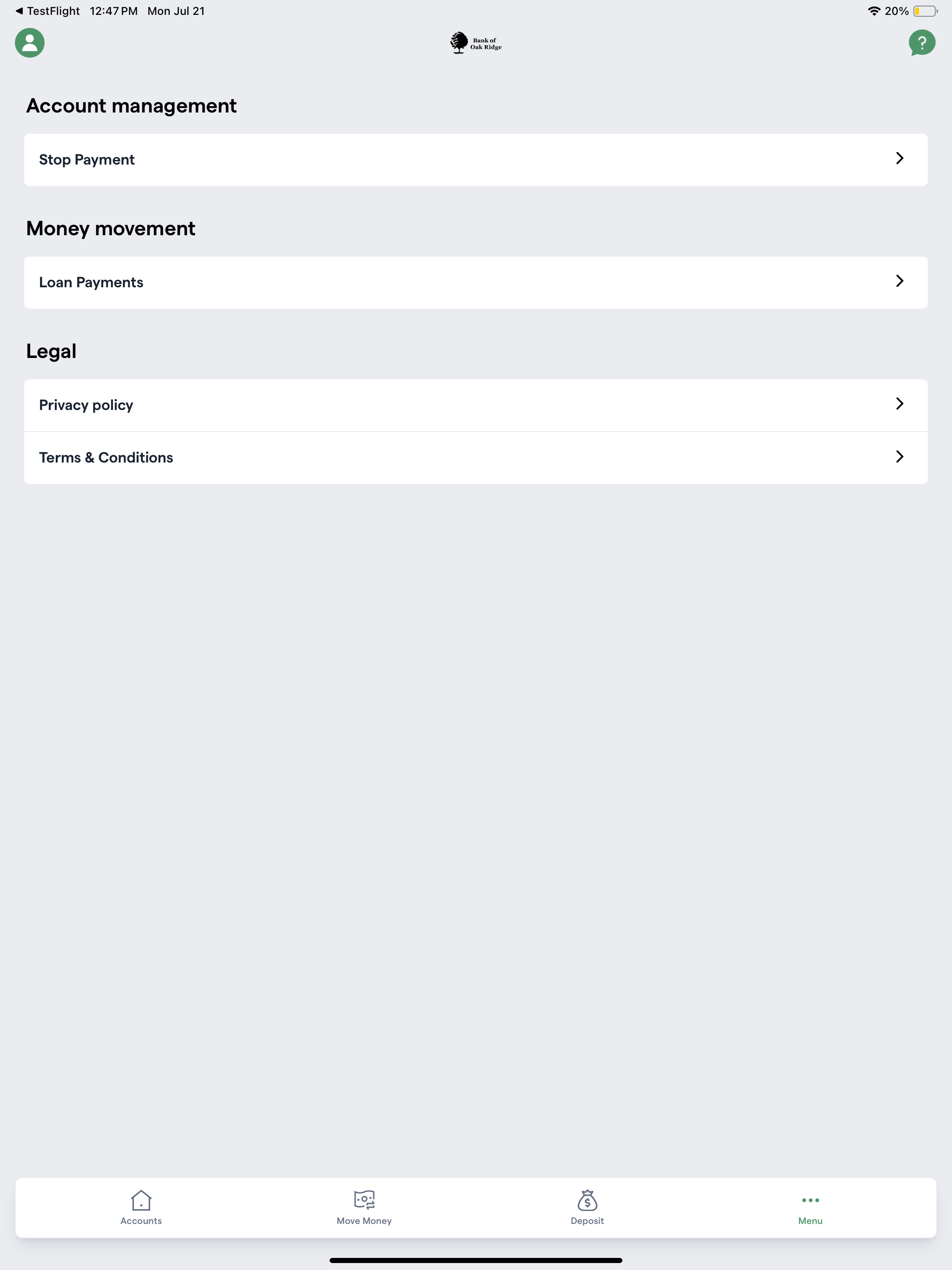 Bank Oak Ridge Mobile screenshot 9