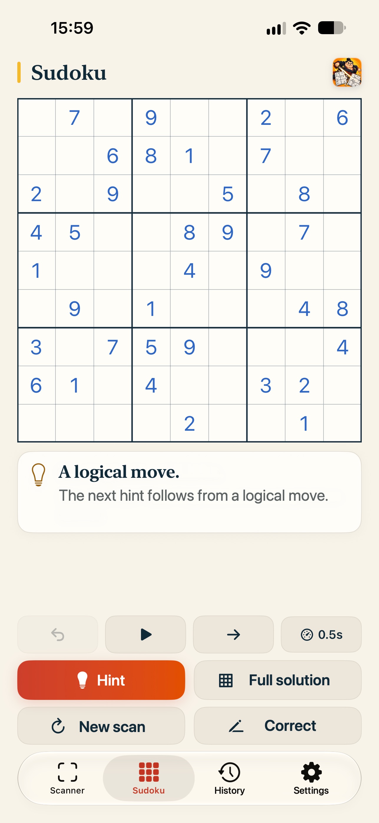 Screenshot 2 of SudoFlash: AI Sudoku Scanner
