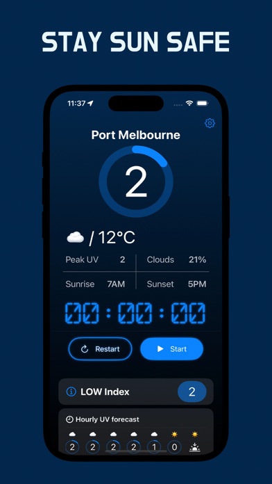 SunShield iPhone screenshot 1 - Weather app