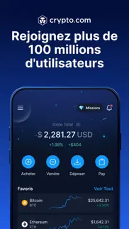 crypto.com : achat btc eth cro iPhone Captures Décran 1