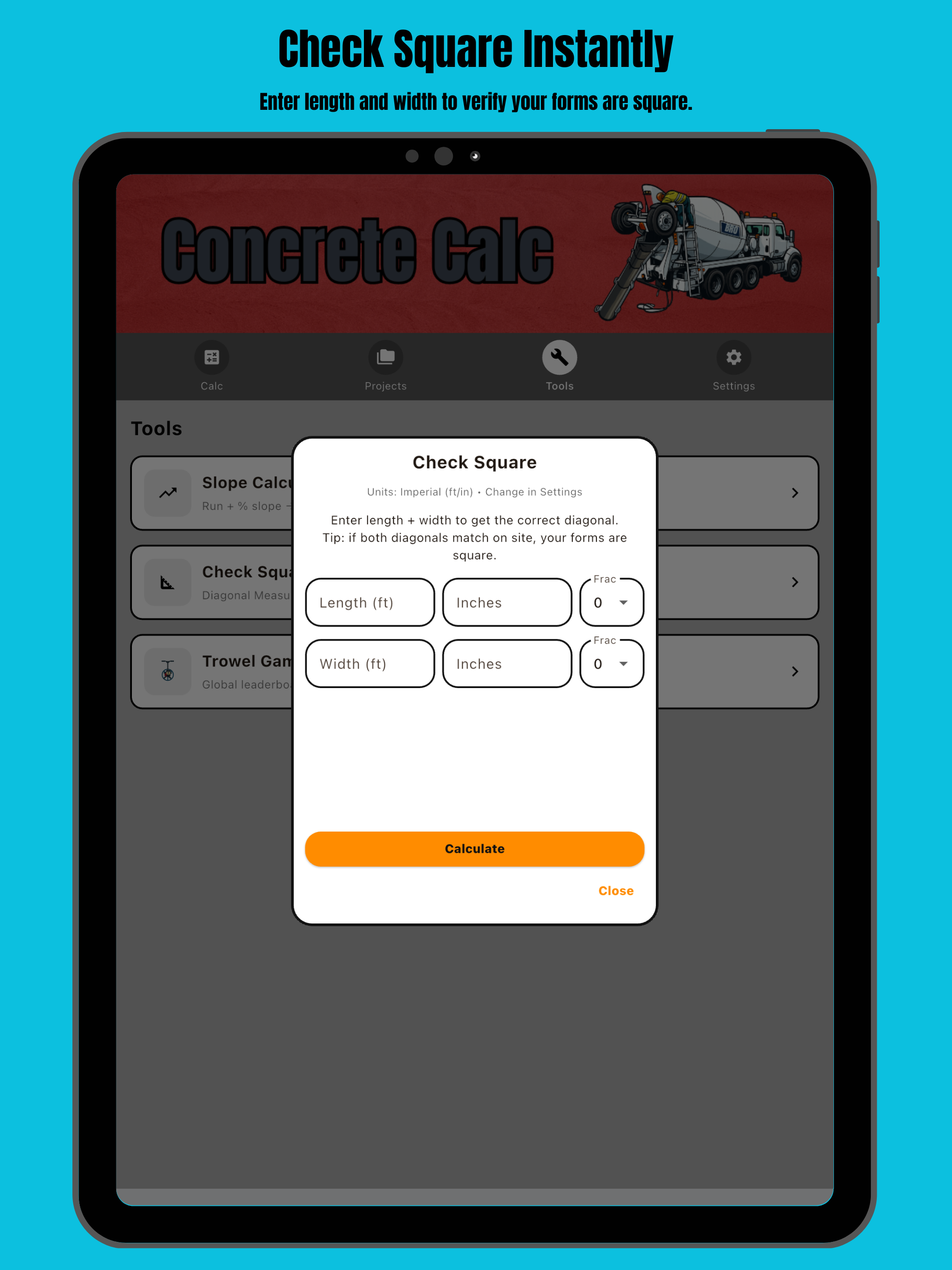 Concrete Jobsite Calculator screenshot 15