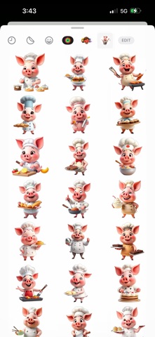 Chef Piggy Stickers screenshot