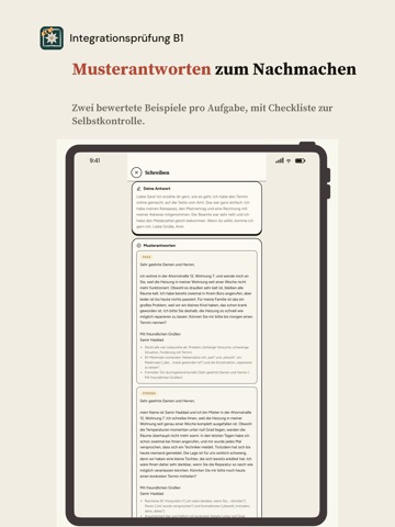 Integrationsprüfung B1 iPad screenshot