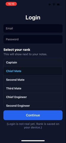 Ship Port Notes screenshot