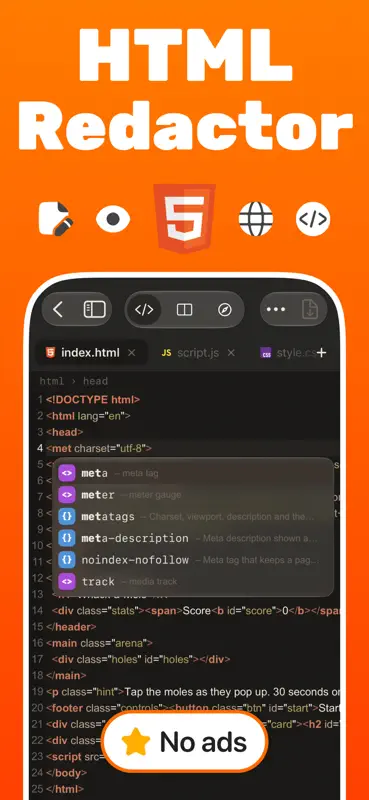 HTML Creator : Editor & Viewer screenshot 1 of 5