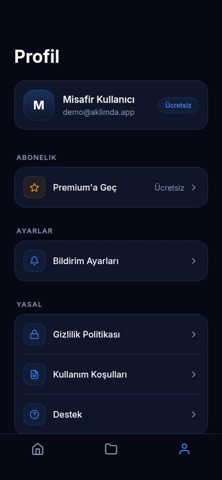 Aklimda screenshot