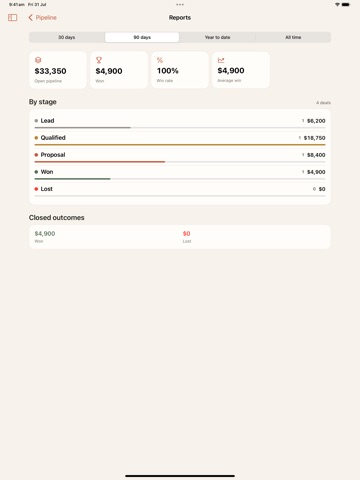 SmallCRM iPad screenshot