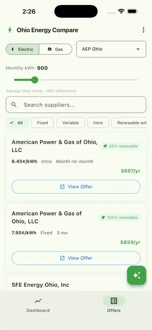 Ohio Energy Compare screenshot 3