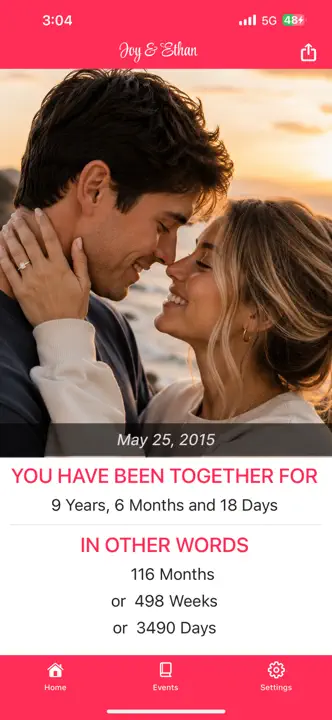 My Love・Relationship Tracker: Screenshot 1 von 9