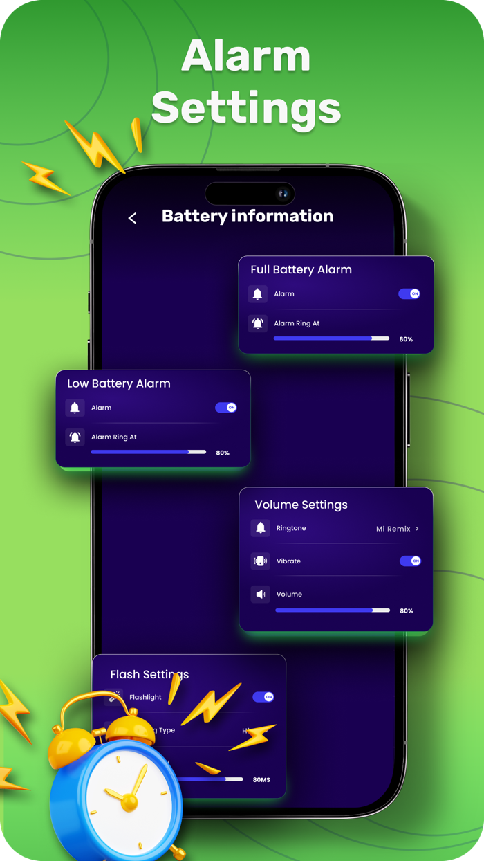100 Full Battery Charge Alarm