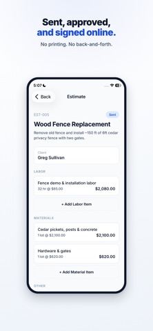 fabrr - Estimates & Invoices Screenshot 3 of 7