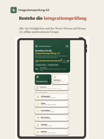 Integrationsprüfung A2 iPad screenshot