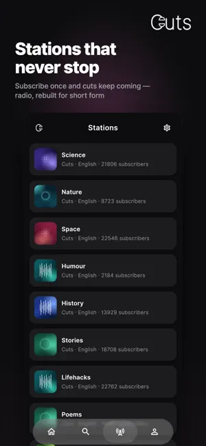Cuts: short podcasts screenshot 4
