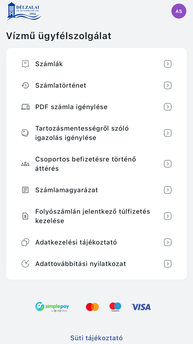 Délzalai Vízmű ZRt Screenshot