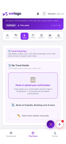 welago: Group Trip Planner iPhone screenshot