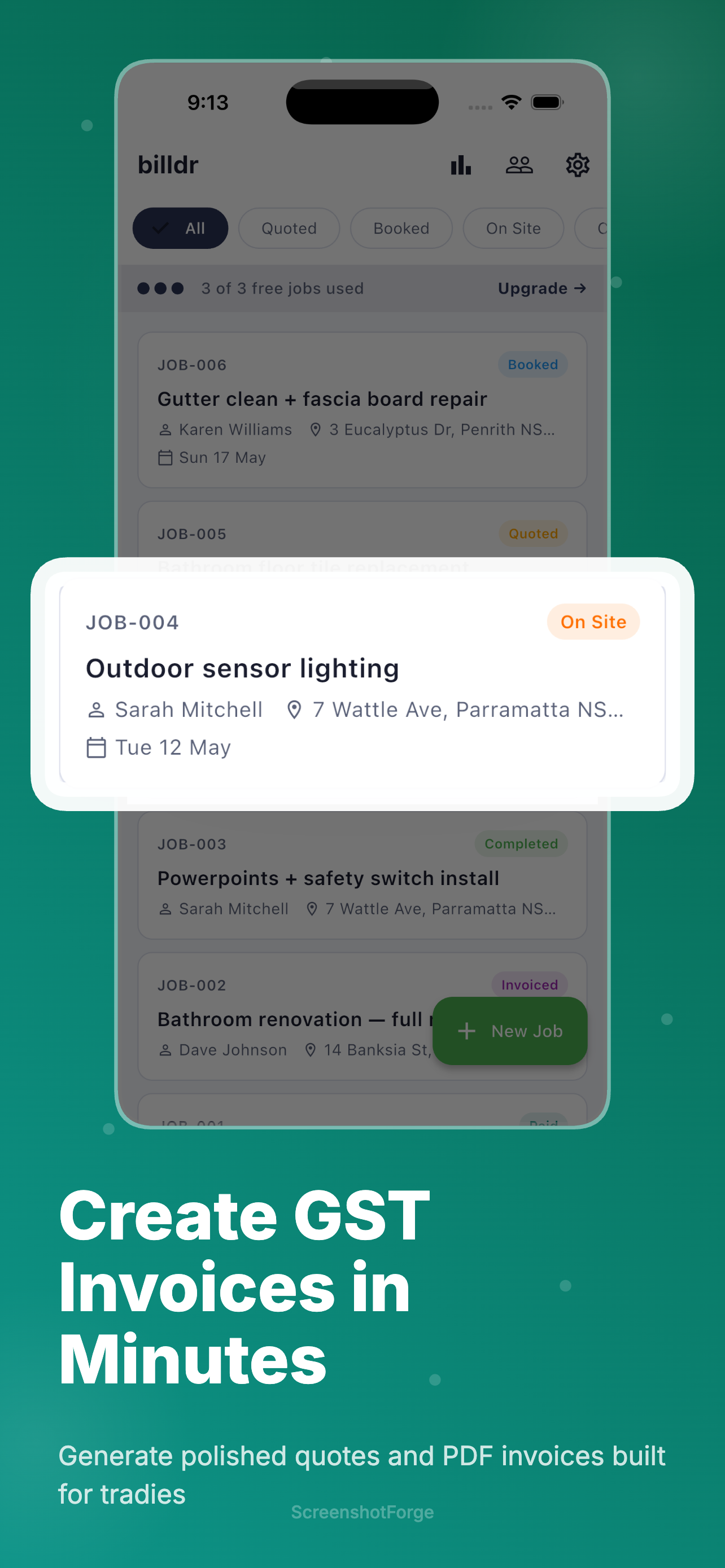 Billdr: Tradie Job & Invoice screenshot 3