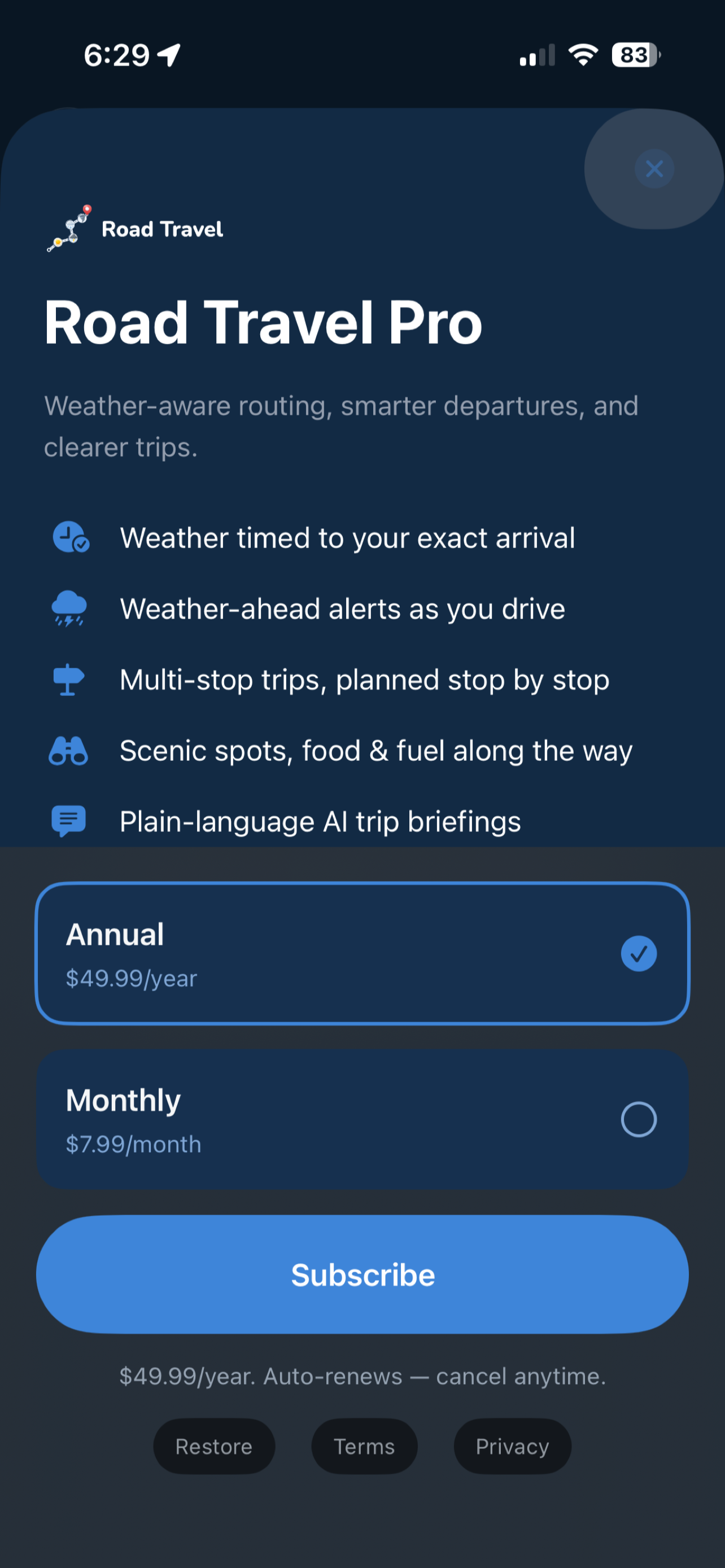 Road Travel: Route Weather screenshot 8