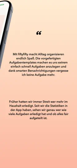 Screenshot von Fiftyfifty - Mental Load App auf dem iPhone 3