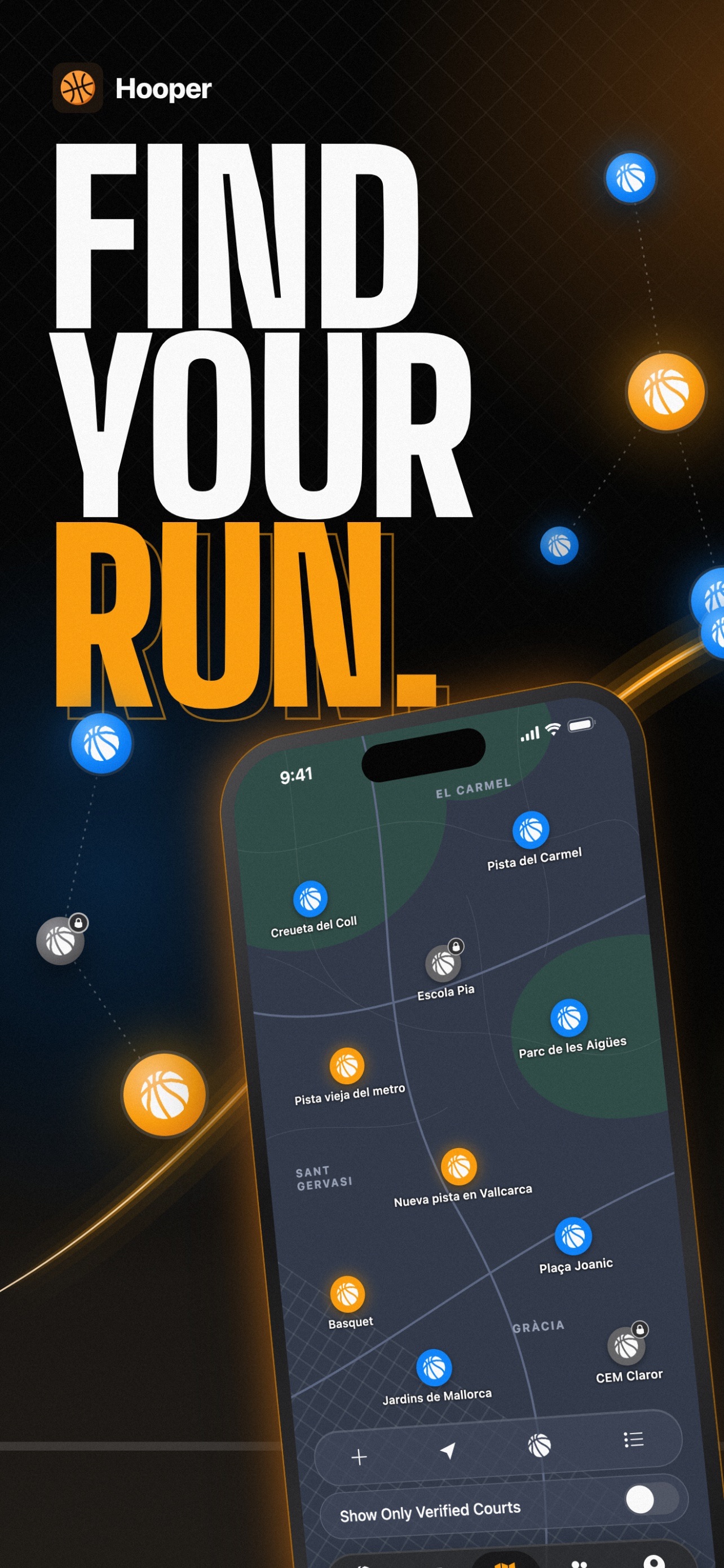 Screenshot 1 of Hooper: Find Courts & Runs