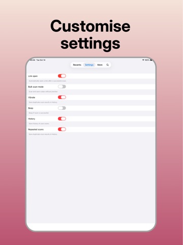 Barcode scan-easy iPad screenshot