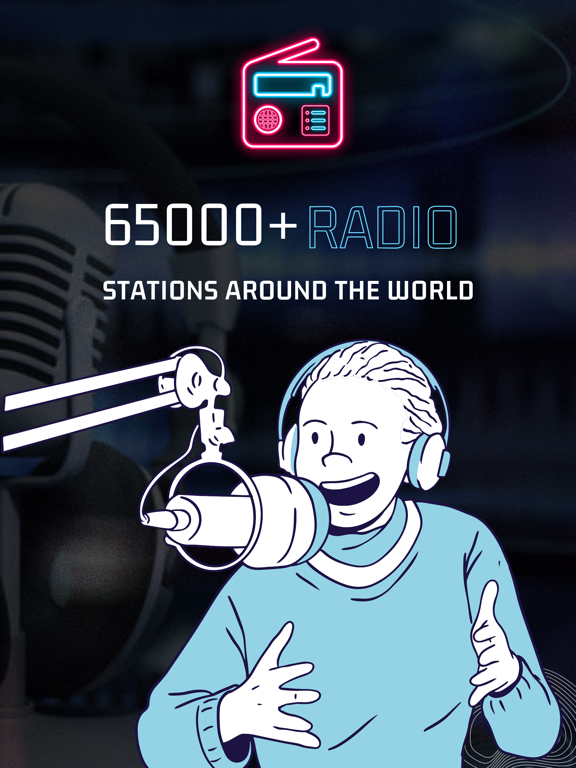 FM Radio: AM, FM, Radio Tuner iPad screenshot 1 - Music app