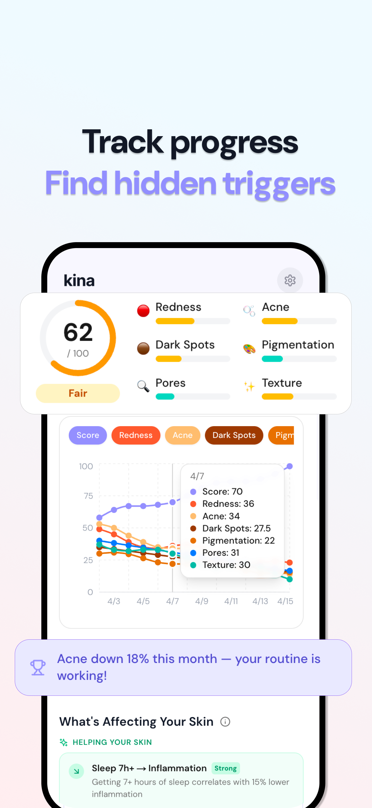 kina: AI skincare builder screenshot 6