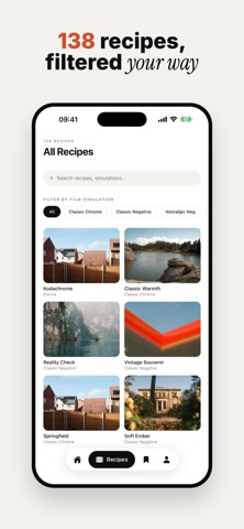 Filmsim Recipes iPhone screenshot